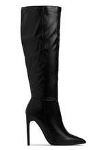 Load image into Gallery viewer, Tyrah Up To The Knee Heel Boots - Black
