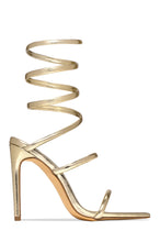 Load image into Gallery viewer, Nathalie Around The Ankle Coil High Heels - Red
