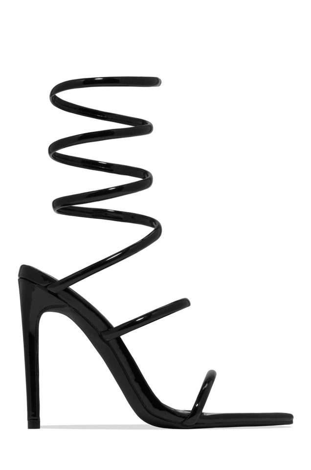 Load image into Gallery viewer, Nathalie Around The Ankle Coil High Heels - Red

