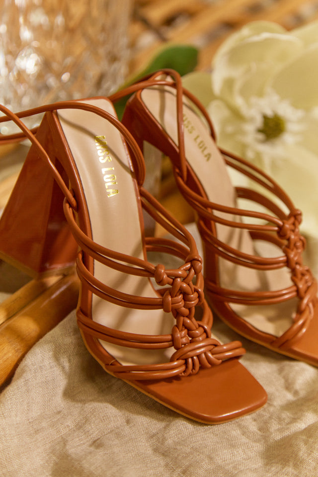 Load image into Gallery viewer, Miss Lola Tan High Heels
