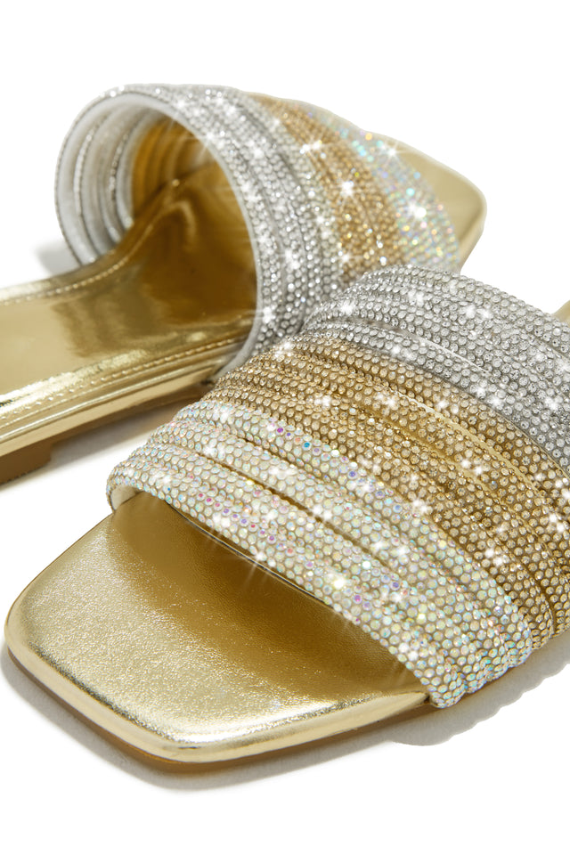 Load image into Gallery viewer, Gold-Tone Sandals
