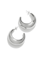 Load image into Gallery viewer, Silver Toned Hoop Earring 
