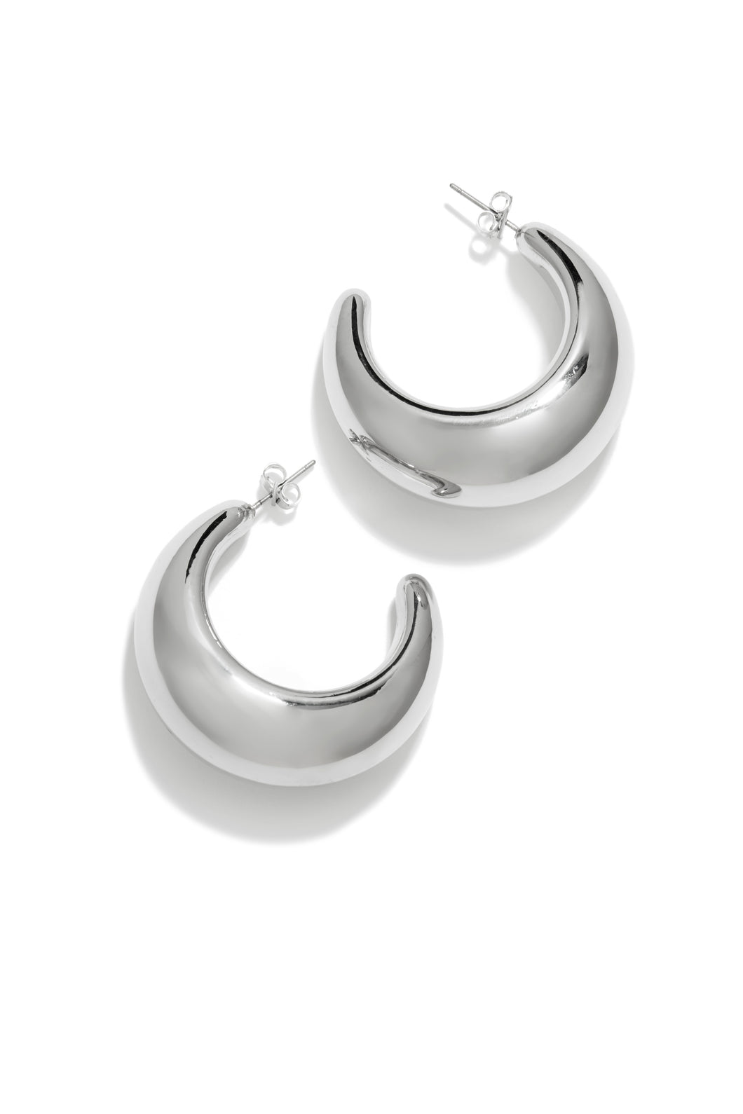 Silver Toned Hoop Earring 