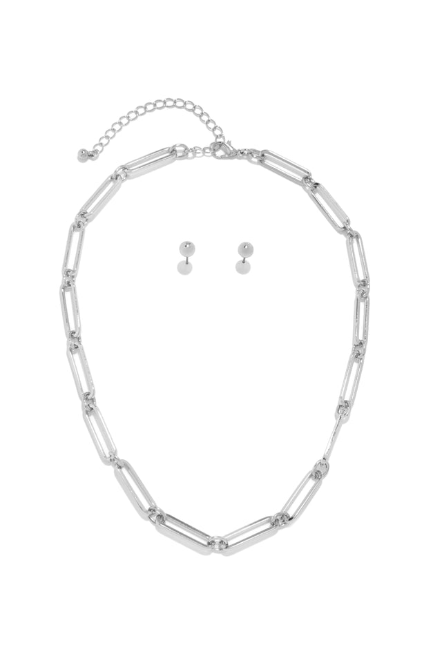Load image into Gallery viewer, Silver-Tone Studded Earring and Necklace
