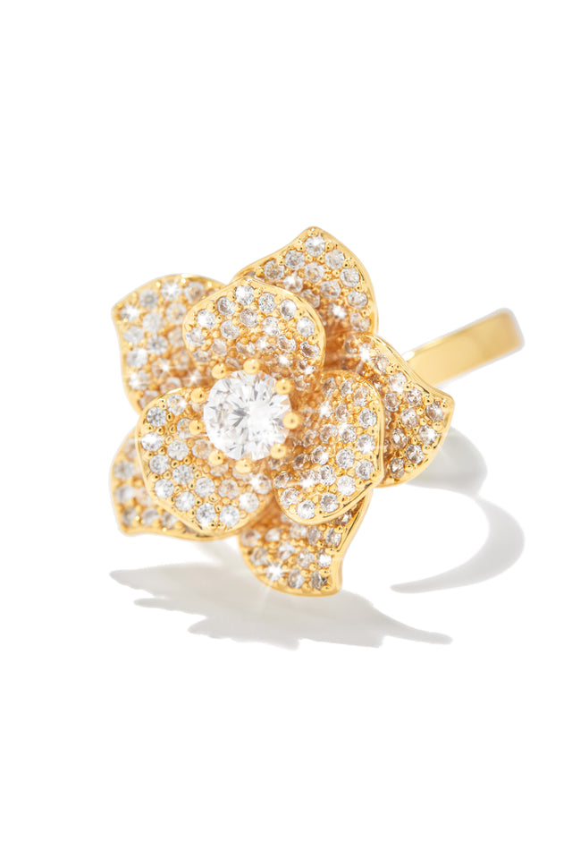 Load image into Gallery viewer, Beautiful Embellished Flower Ring 
