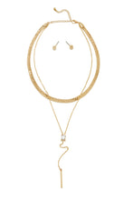 Load image into Gallery viewer, Gold Tone Necklace And Earring
