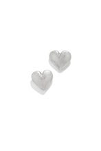 Load image into Gallery viewer, Silver Tone Heart Shaped Earrings
