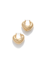 Load image into Gallery viewer, Gold Tone Chunky Hoop Earring 
