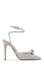 Load image into Gallery viewer, Silver Tone Glitter High Heels
