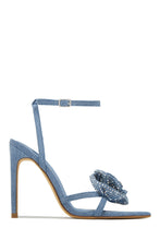 Load image into Gallery viewer, Denim Heels With Buckle Closure 
