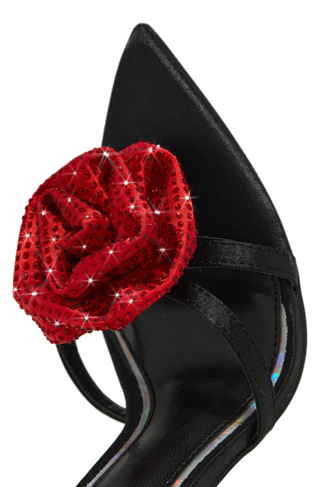 Load image into Gallery viewer, Embellished Red Flower Accent 
