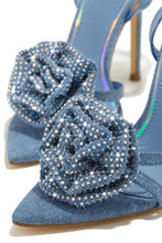 Load image into Gallery viewer, Embellished Denim Flower 
