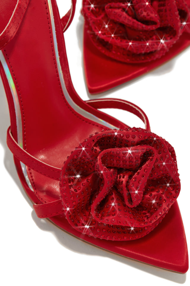 Load image into Gallery viewer, Embellished Red Flower Accent
