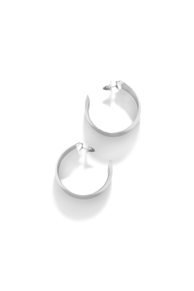 Load image into Gallery viewer, Silver-Tone Hoop Earrings 
