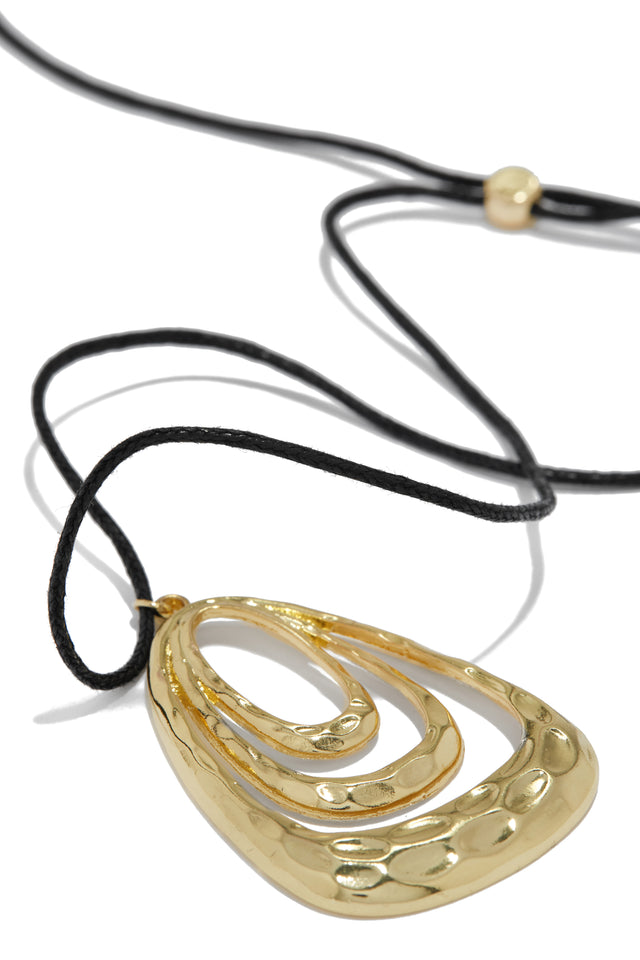 Load image into Gallery viewer, Gold-Tone Textured Pendant 
