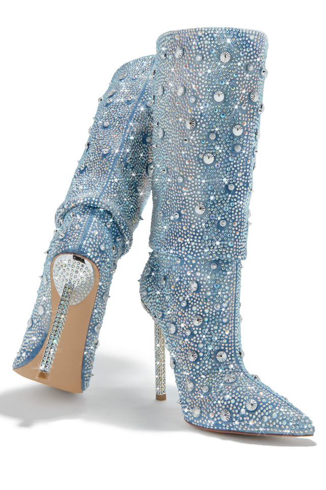 Load image into Gallery viewer, Silver Tone Embellished Heel 
