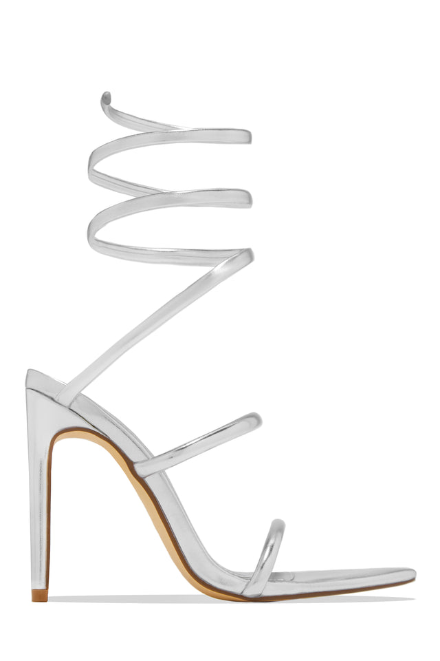 Load image into Gallery viewer, Nathalie Around The Ankle Coil High Heels - Red
