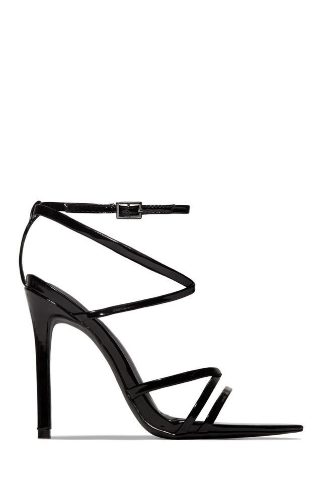 Load image into Gallery viewer, Polished Strappy High Heels - Silver
