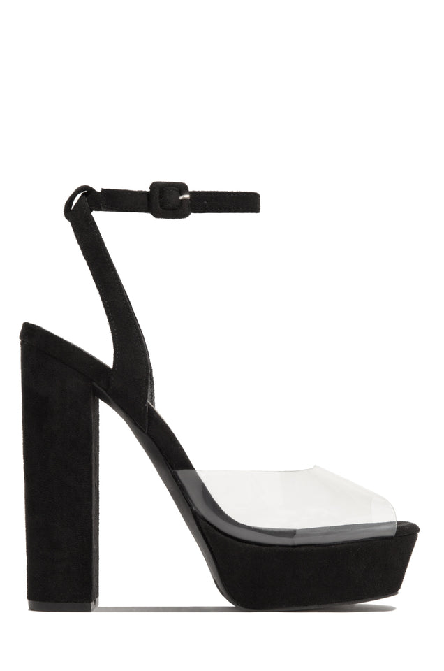 Load image into Gallery viewer, Faux Suede Black High Heels
