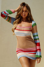 Load image into Gallery viewer, Multi Long Sleeve Knit Dress
