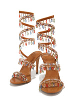 Load image into Gallery viewer, Feeling Divine Embellished Around The Ankle Coil Heels - Multi
