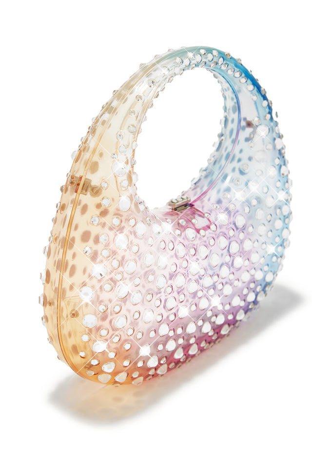 Load image into Gallery viewer, Multi Color Clear Handbag with Embellished Stones
