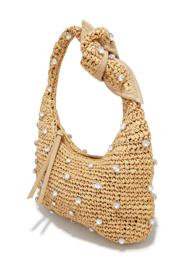 Load image into Gallery viewer, Nude Handbag with Knotted Detailing at Shoulder Strap
