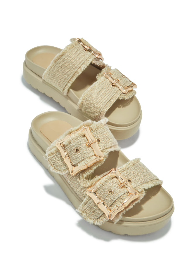 Load image into Gallery viewer, Isla Ibiza Chunky Slip On Sandals - Natural
