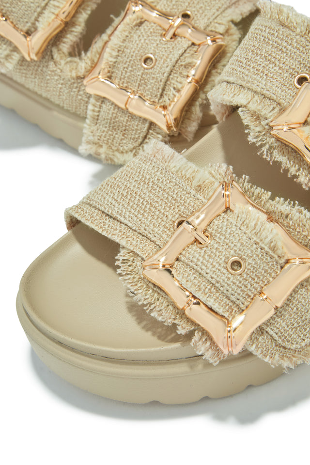 Load image into Gallery viewer, Isla Ibiza Chunky Slip On Sandals - Natural
