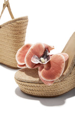 Load image into Gallery viewer, Maui Lace Up Platform Wedges - Natural
