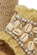Load image into Gallery viewer, Vacation Chunky Heel Mules with Embellished and Faux-Sea Shell Detailing
