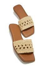 Load image into Gallery viewer, Natural Woven Strap Slip On Sandals
