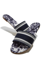 Load image into Gallery viewer, Navy Print Sandal
