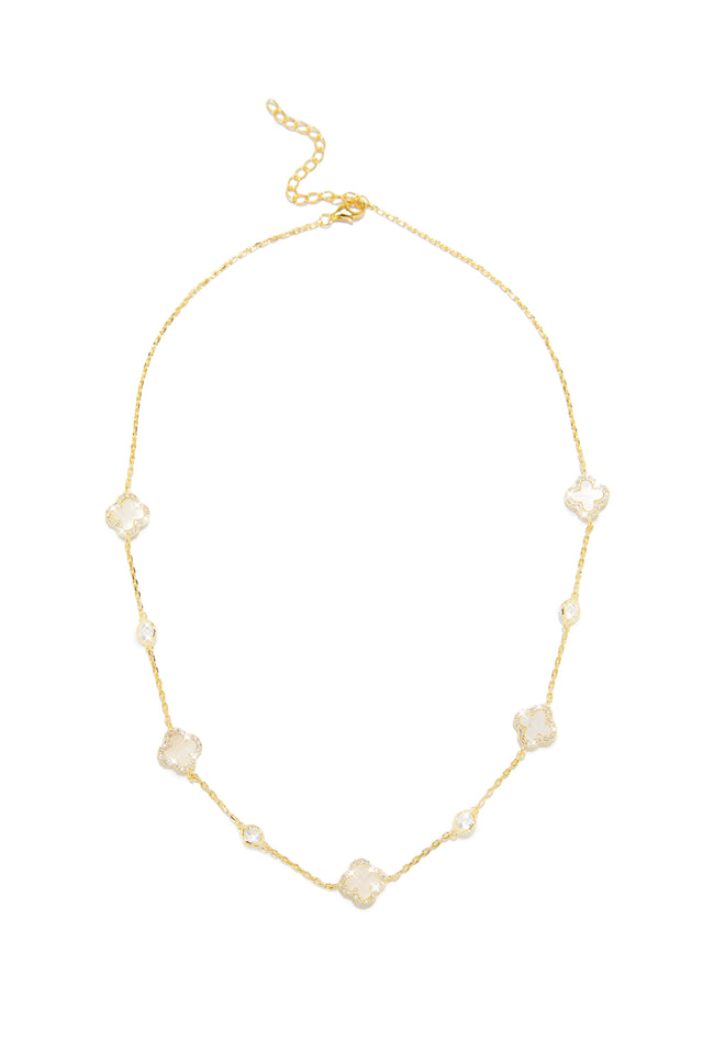 Load image into Gallery viewer, Gold-Tone Clover Necklace
