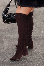 Load image into Gallery viewer, New Moon Over The Knee Block Heel Boots - Brown
