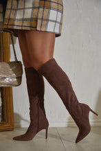 Load image into Gallery viewer, Nissa Knee High Heel Boots - Brown
