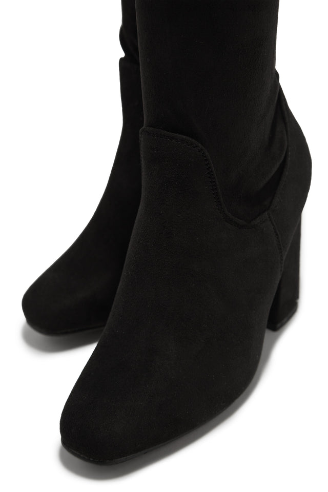 Load image into Gallery viewer, No Boundaries Over The Knee Block Heel Boots - Black

