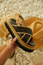 Load image into Gallery viewer, Noemy Chunky Platform Sandals - Black
