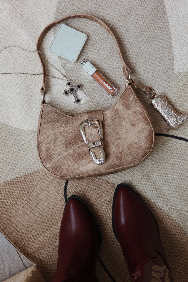 Load image into Gallery viewer, Brynn Buckle Strap Shoulder Bag - Nude
