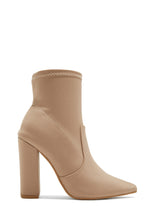 Load image into Gallery viewer, Nude Pointed Toe Ankle Boots
