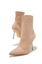 Load image into Gallery viewer, Last Night Pointed Toe High Heel Ankle Boots - Nude
