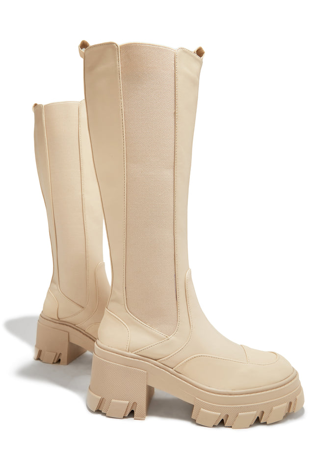 Load image into Gallery viewer, Leonie Combat Boots - Cream
