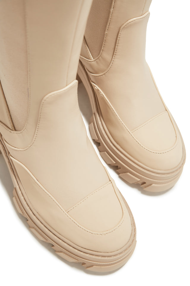 Load image into Gallery viewer, Leonie Combat Boots - Cream
