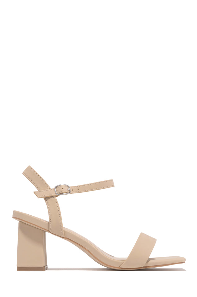 Load image into Gallery viewer, Nude Open Square Toe Heel
