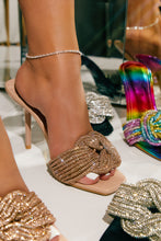 Load image into Gallery viewer, Nude Embellished Mule Heels
