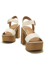 Load image into Gallery viewer, Nude Platform Chunky Heels

