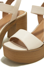 Load image into Gallery viewer, Nude Chunky Platform Heels
