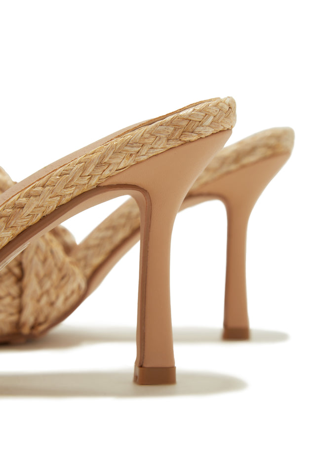 Load image into Gallery viewer, Nude Woven Heels
