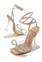 Load image into Gallery viewer, Nude Embellished Heels
