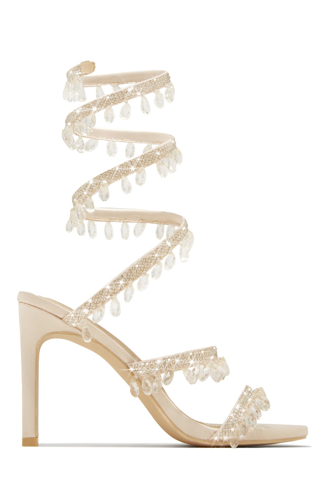 Load image into Gallery viewer, Nude Single Sole Embellished Heel 
